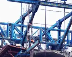 橋梁建造菱形掛籃手拉葫蘆拉緊固定